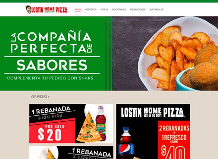 Página web de comida y restaurantera