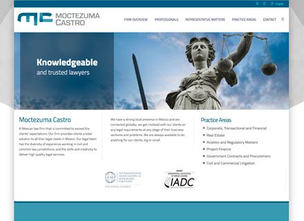 Desarrollo de página web de abogados